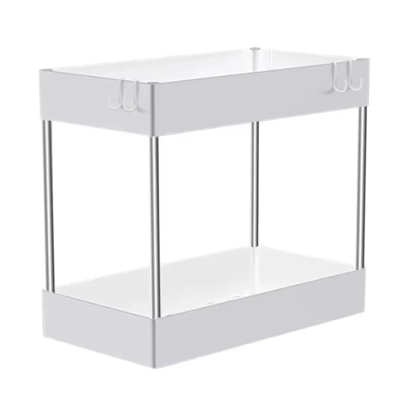1/2 Pcs under Sink Storage Organizer 2 Tier Drawer Multipurpose Rack Cabinet under Sink Storage Rack Bathroom Kitchen Organizer
