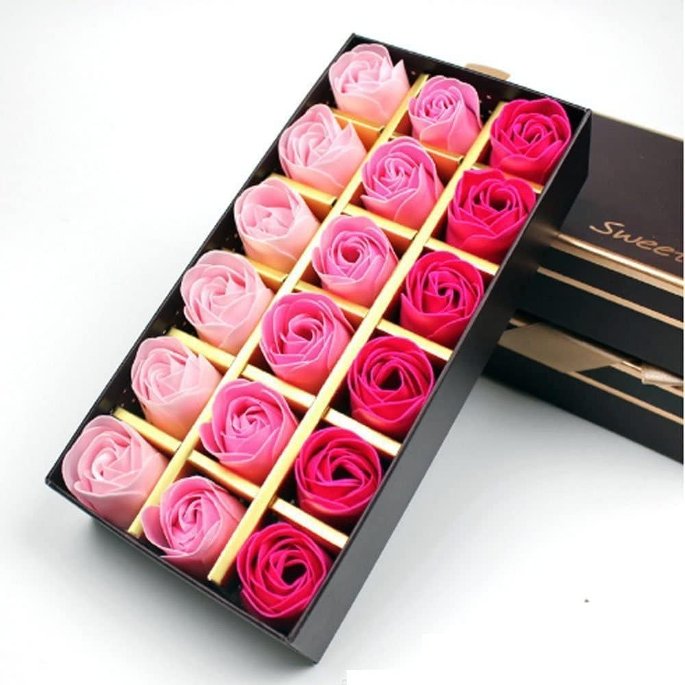 18 Pcs Rosas De Jabón En Caja De Regalo, Regalo Para El Día De San Valentín, Cumpleaños Regalo Ect