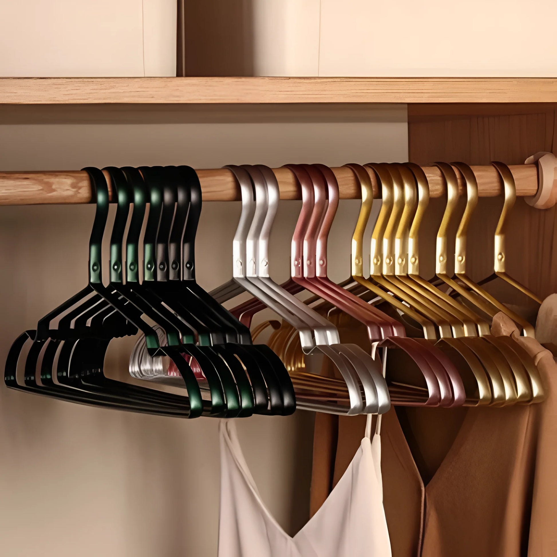 Space-Saving Aluminum Clothes Hangers – Heavy-Duty Set (10-Pack)