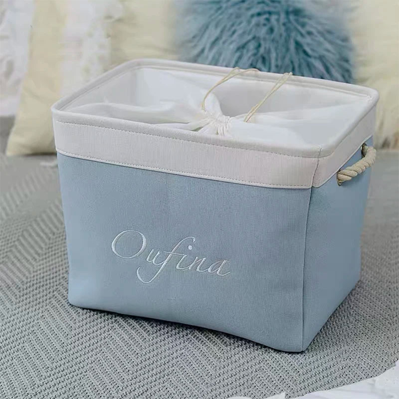 Cloth Storage Baskets Laundry Hamper Foldable Kids Toy Storage Box Home Organizer Quilt Dirty Clothes Toy Basket with Lid