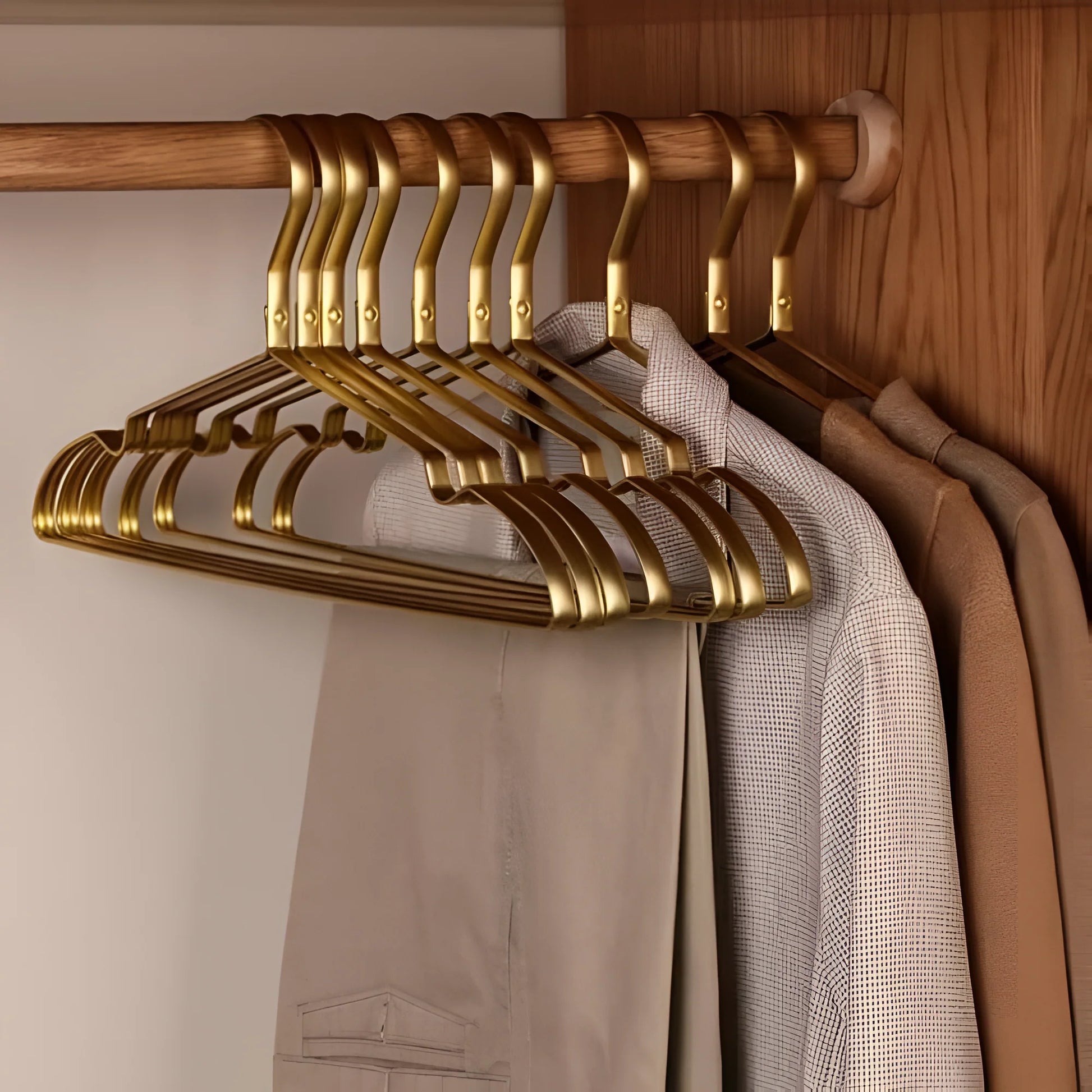 Space-Saving Aluminum Clothes Hangers – Heavy-Duty Set (10-Pack)