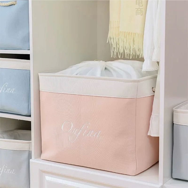 Cloth Storage Baskets Laundry Hamper Foldable Kids Toy Storage Box Home Organizer Quilt Dirty Clothes Toy Basket with Lid