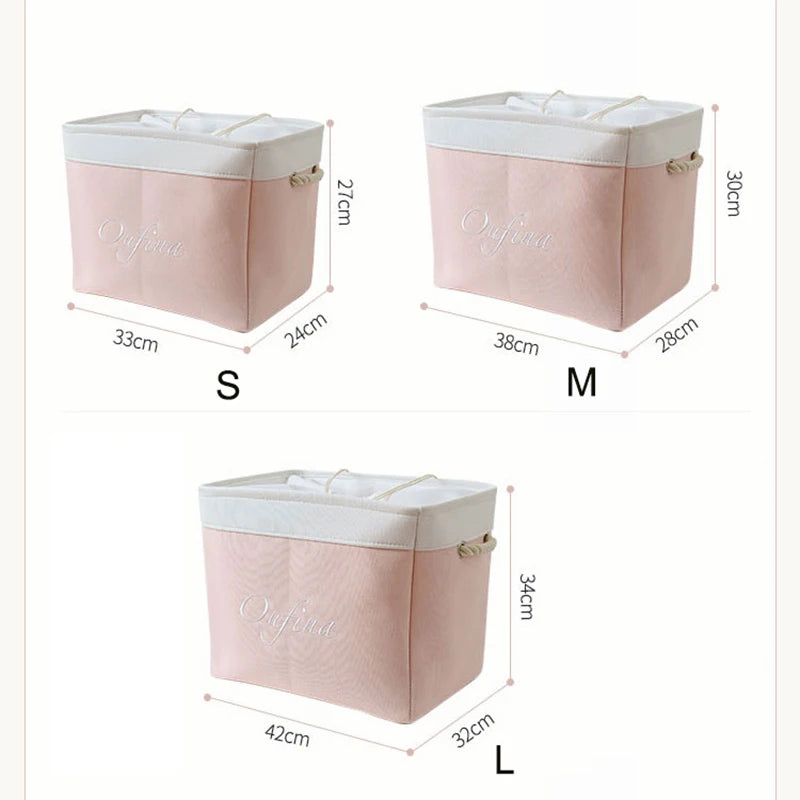Cloth Storage Baskets Laundry Hamper Foldable Kids Toy Storage Box Home Organizer Quilt Dirty Clothes Toy Basket with Lid